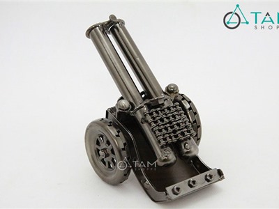 Mô hình xe súng đại bác 2 nòng sắt MHX-SĐB-01